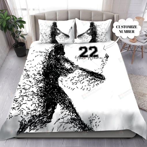 Personalized Basketball Love Custom Bedding Set With Your Name Cotton Bed Sheets Spread Comforter Duvet Cover Bedding Sets