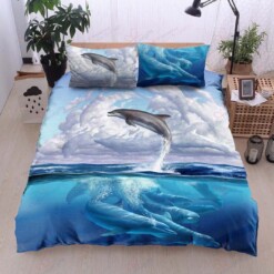Dolphin Cotton Bed Sheets Spread Comforter Duvet Cover Bedding Sets