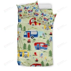 Camper Van Camping Bedding Set Bed Sheets Spread Comforter Duvet Cover Bedding Sets