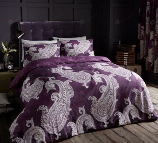 Paisley Cotton Bed Sheets Spread Comforter Duvet Cover Bedding Sets