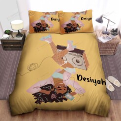 Black Girl Music Skating Custom Name Duvet Cover Bedding Set