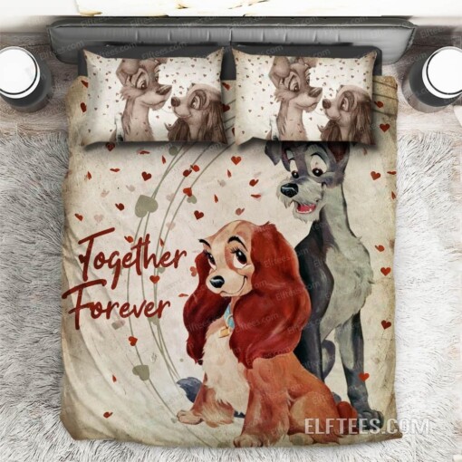 Lady And The Tramp Bedding Set Couple  Duvet Cover