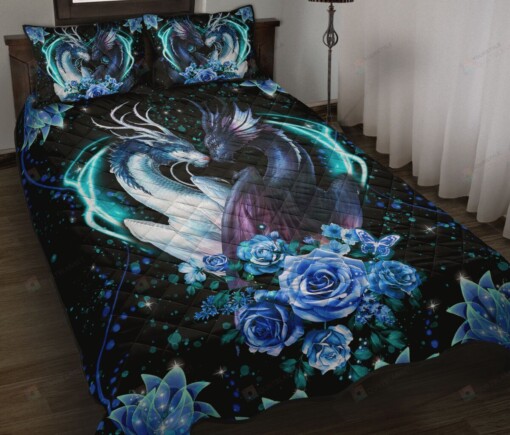 Dragon Flower Quilt Bedding Set