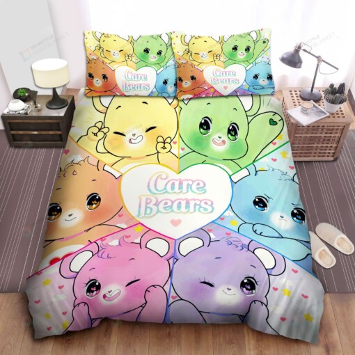 Care Bears Bed Sheets Spread Comforter Duvet Cover Bedding Sets