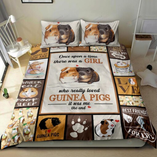 Guinea Pigs Just A Girl Who Loves Guinea Pigs Bedding Set Bed Sheets Spread Comforter Duvet Cover Bedding Sets