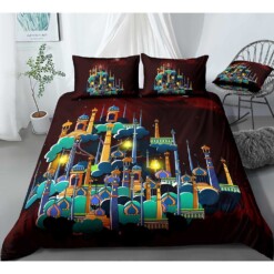 Muslim Palace Drawing Bedding Set Bed Sheets Spread Comforter Duvet Cover Bedding Sets