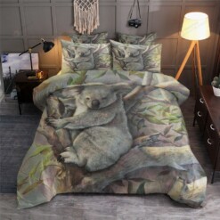 Koala Cotton Bed Sheets Spread Comforter Duvet Cover Bedding Sets