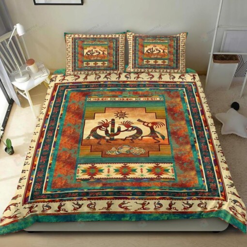 Kokopelli Cotton Bed Sheets Spread Comforter Duvet Cover Bedding Sets