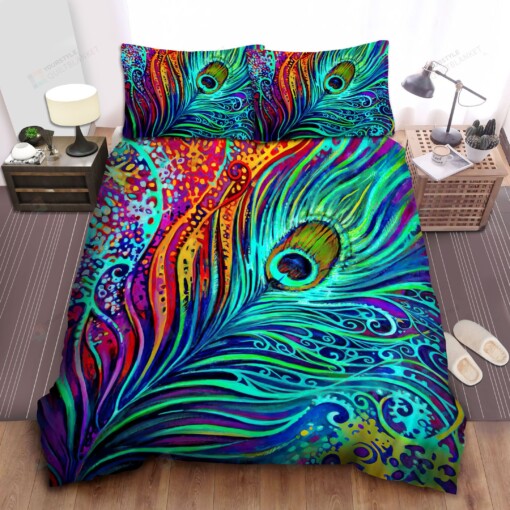 Abstract Peacock Feather Bedding Set (Duvet Cover & Pillow Cases)