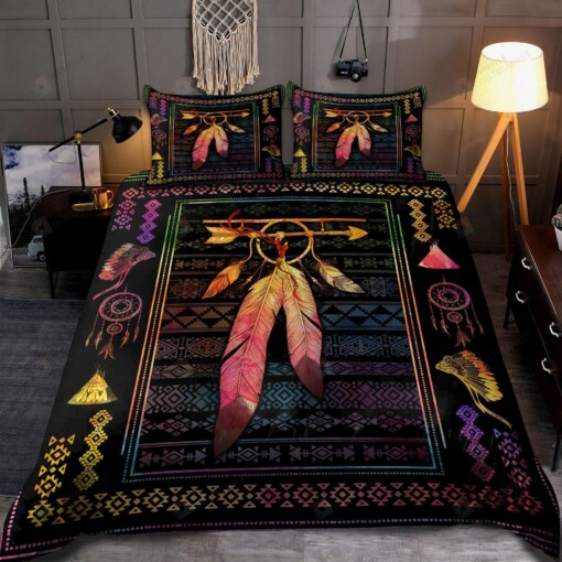 Beautiful Native Dreamcatcher Bed Sheets Duvet Cover Quilt Bedding Set