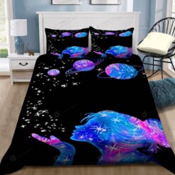 Galaxy Neon Art Bedding Set Cotton Bed Sheets Spread Comforter Duvet Cover Bedding Sets