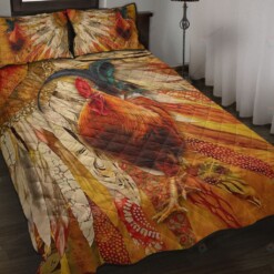 Chicken Flower Quilt Bedding Set