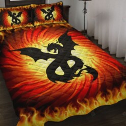 Dragon Fire Quilt Bedding Set