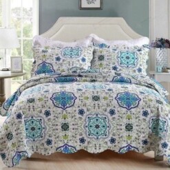 Patchwork Cotton Bed Sheets Spread Comforter Duvet Cover Bedding Sets