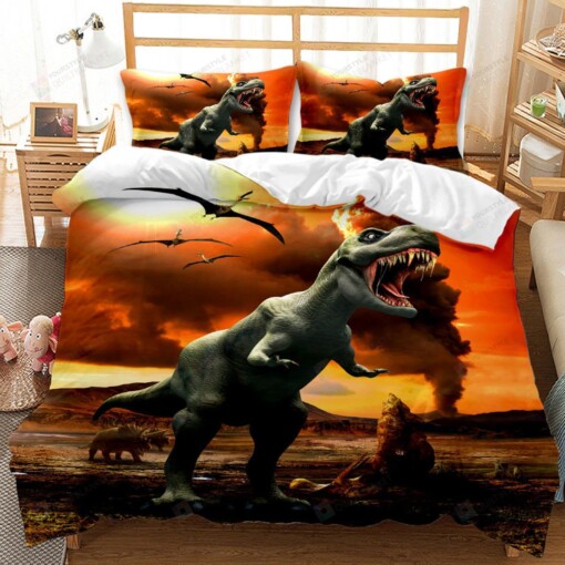 Dinosaur Bed Sheets Duvet Cover Bedding Set