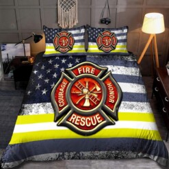 Proud American Firefighter Duvet Cover Bedding Set