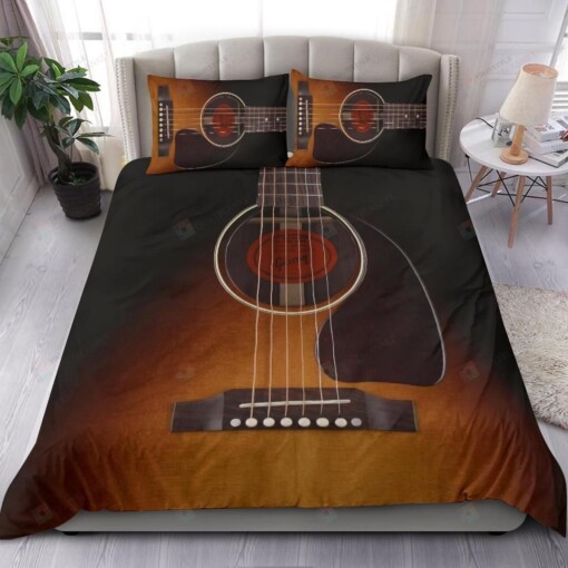 Black Guitar Duvet Cover Bedding Set