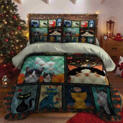 Cat Quilt Bedding Set