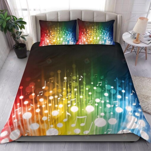 Rainbow Music Duvet Cover Bedding Set