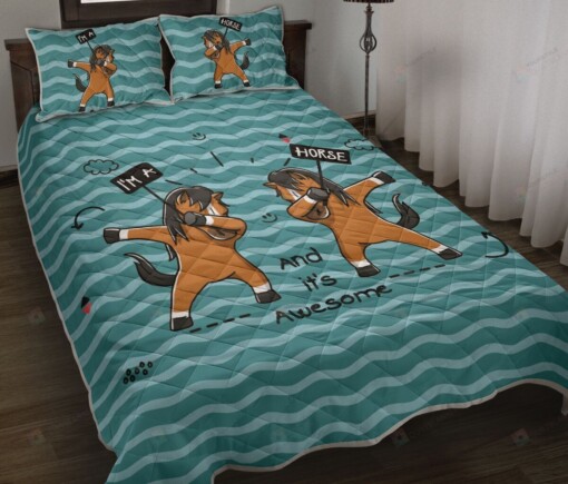 Horse Im A Horse Quilt Bedding Set