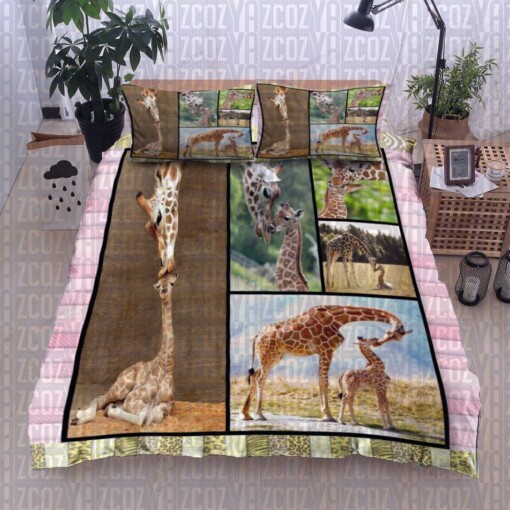 Giraffe Cotton Bed Sheets Spread Comforter Duvet Cover Bedding Sets