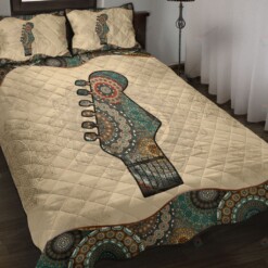 Mandala Guitar Quilt Bedding Set