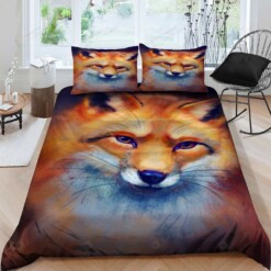 Fox Cotton Bed Sheets Spread Comforter Duvet Cover Bedding Sets