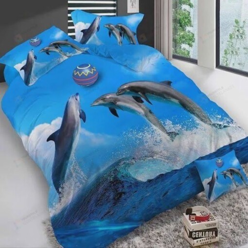 Dolphin Bedding Cotton Bed Sheets Spread Comforter Duvet Cover Bedding Sets