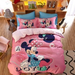 Dotty Minnie Mouse Duvet Cover Bedding Set