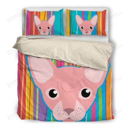 Sphynx Cotton Bed Sheets Spread Comforter Duvet Cover Bedding Sets