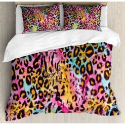 Leopard Print Bedding Set Bed Sheets Spread Comforter Duvet Cover Bedding Sets