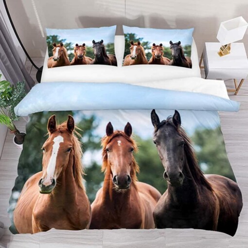 Horses Bedding Set Bed Sheets Spread Comforter Duvet Cover Bedding Sets