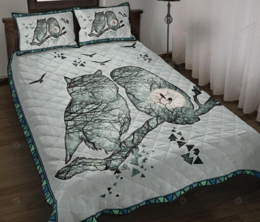 Owl Cotton Bed Sheets Spread Comforter Duvet Cover Bedding Sets