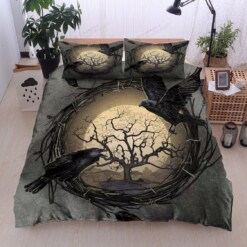 Raven Cotton Bed Sheets Spread Comforter Duvet Cover Bedding Sets