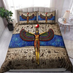 Ancient Egyptian Isis Goddess Bedding Set Bed Sheets Spread Comforter Duvet Cover Bedding Sets