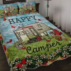 Camping Van Happy Campers Quilt Bedding Set