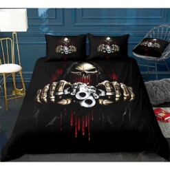 Skull Bedding Set Bed Sheets Spread Comforter Duvet Cover Bedding Sets