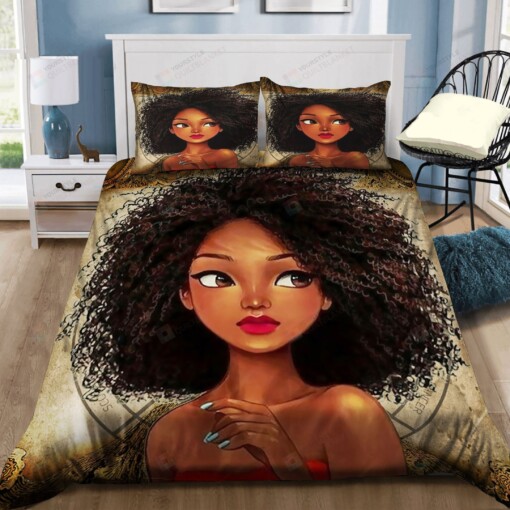 Beautiful African Girl Bedding Set Bed Sheets Spread Comforter Duvet Cover Bedding Sets