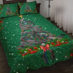 Dolphin Christmas Style Quilt Bedding Set