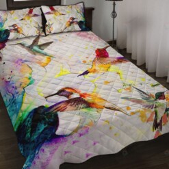 Hummingbird And Flowers Duvet Cover Bedding Set