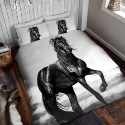 Black Horse Bedding Set Bed Sheets Spread Comforter Duvet Cover Bedding Sets