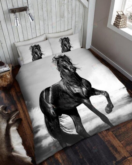 Black Horse Bedding Set Bed Sheets Spread Comforter Duvet Cover Bedding Sets