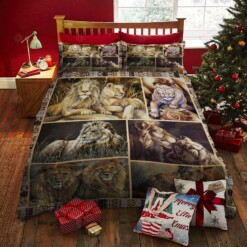 Lion Cotton Bed Sheets Spread Comforter Duvet Cover Bedding Sets