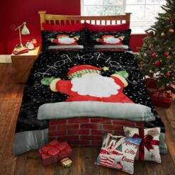 Santa Christmas Bed Sheets Spread Duvet Cover Bedding Sets