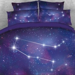 Galaxy Cotton Bed Sheets Spread Comforter Duvet Cover Bedding Sets