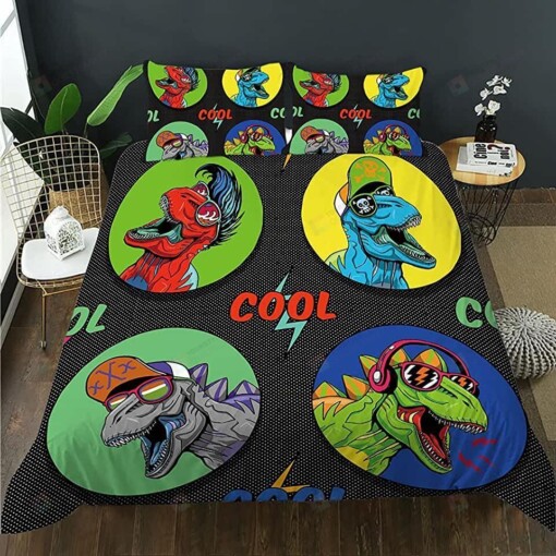 Colorful Dinosaur Cool Bed Sheets Duvet Cover Bedding Sets