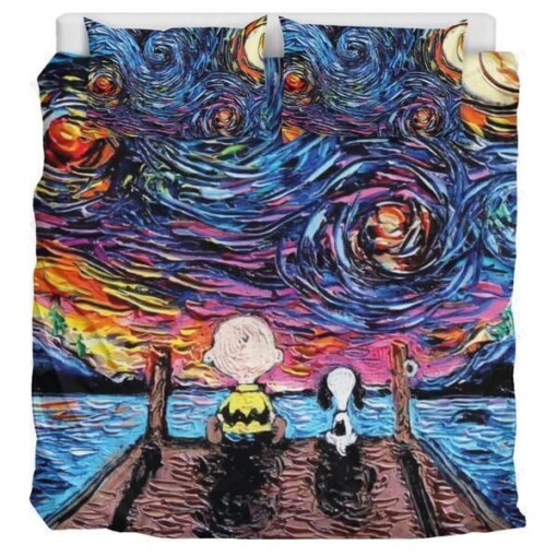 Starry Night Snoopy – Bedding Set (Duvet Cover & Pillow Cases)