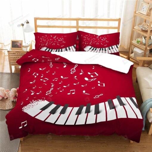 Piano Keyboard Bed Sheets Duvet Cover Bedding Set