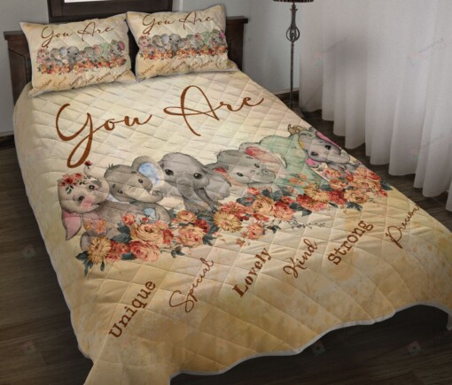 Elephant You Are Chosen Quilt Bedding Set