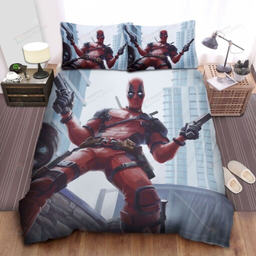 Deadpool Hanging Bed Sheets Spread Comforter Duvet Cover Bedding Sets